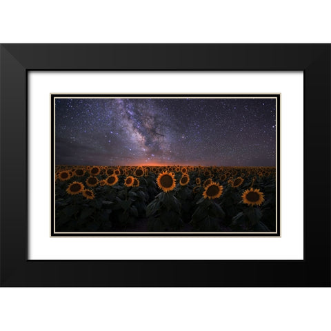 Dreamscape Black Modern Wood Framed Art Print with Double Matting by Xu, Mei