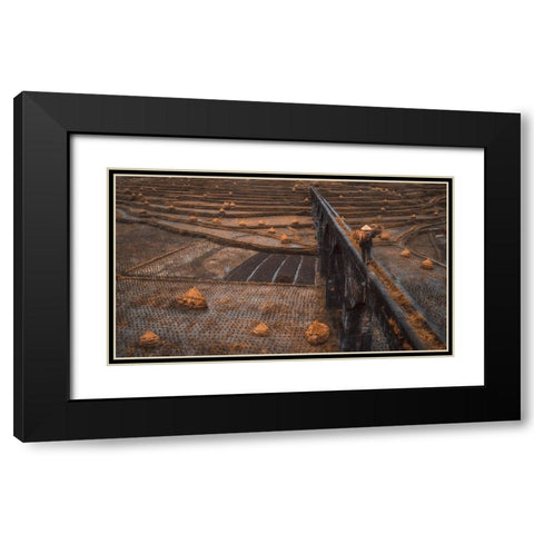 An Old Canal Black Modern Wood Framed Art Print with Double Matting by TIANQI