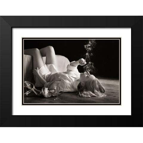 Afterwards Black Modern Wood Framed Art Print with Double Matting by Achtergarde, Burkhard