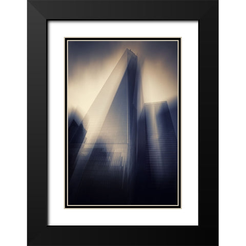 Nyc Black Modern Wood Framed Art Print with Double Matting by Della Latta, Massimo