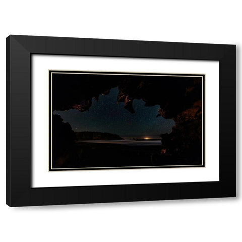 Olympic Galaxy Black Modern Wood Framed Art Print with Double Matting by Roughol, Francois