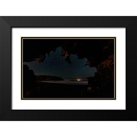 Olympic Galaxy Black Modern Wood Framed Art Print with Double Matting by Roughol, Francois