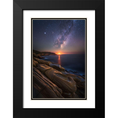 Lonely Planet Black Modern Wood Framed Art Print with Double Matting by Fan, Tim