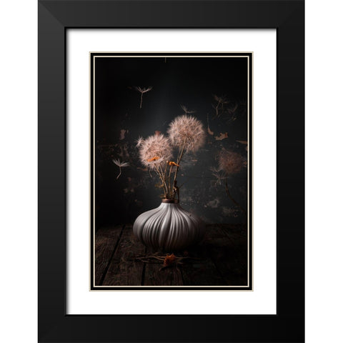 Feel The Spring Black Modern Wood Framed Art Print with Double Matting by Kazamil, Farid