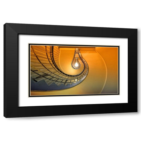 The Pear Black Modern Wood Framed Art Print with Double Matting by Ohlendorf, Anette