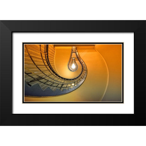 The Pear Black Modern Wood Framed Art Print with Double Matting by Ohlendorf, Anette