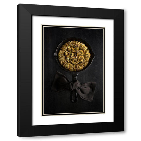 Yellow And Green Zucchini Ratatouille Flower Black Modern Wood Framed Art Print with Double Matting by Popescu, Diana