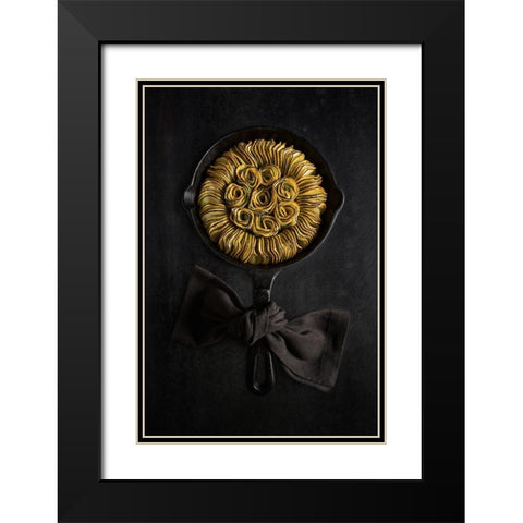 Yellow And Green Zucchini Ratatouille Flower Black Modern Wood Framed Art Print with Double Matting by Popescu, Diana