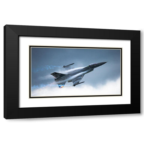 Vador Black Modern Wood Framed Art Print with Double Matting by Wrobel, Piotr