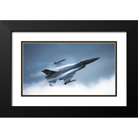 Vador Black Modern Wood Framed Art Print with Double Matting by Wrobel, Piotr