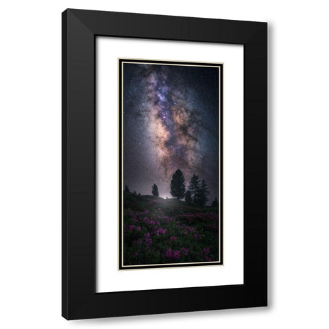 Art Of Night V Black Modern Wood Framed Art Print with Double Matting by F. Turienzo, Carlos