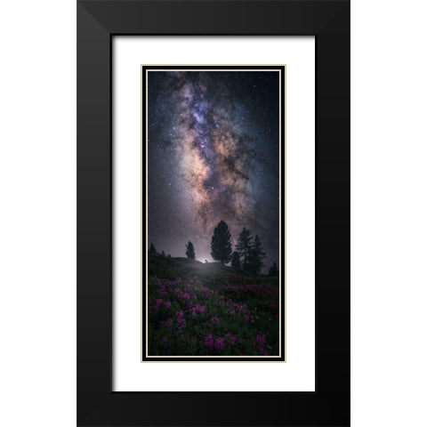 Art Of Night V Black Modern Wood Framed Art Print with Double Matting by F. Turienzo, Carlos