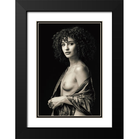 Classical Beauty Black Modern Wood Framed Art Print with Double Matting by Slotboom, Jan