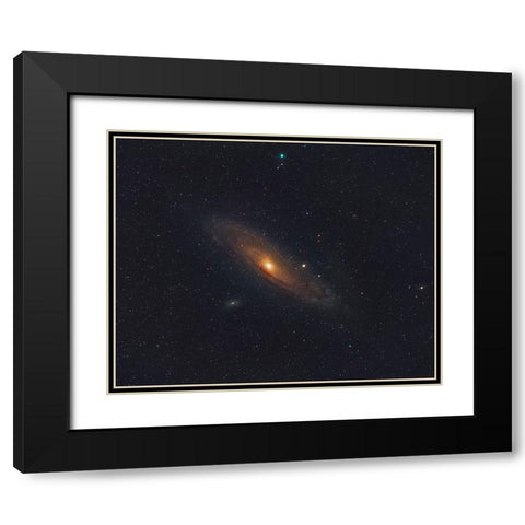 Andromeda Galaxy Black Modern Wood Framed Art Print with Double Matting by Auf dem, Andrea