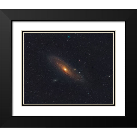 Andromeda Galaxy Black Modern Wood Framed Art Print with Double Matting by Auf dem, Andrea