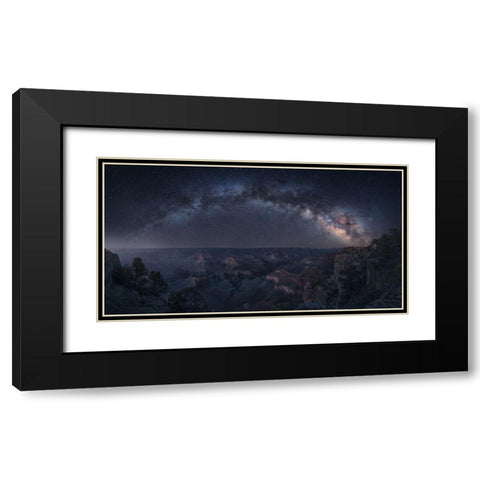 Grand Canyon - Art Of Night Black Modern Wood Framed Art Print with Double Matting by F. Turienzo, Carlos