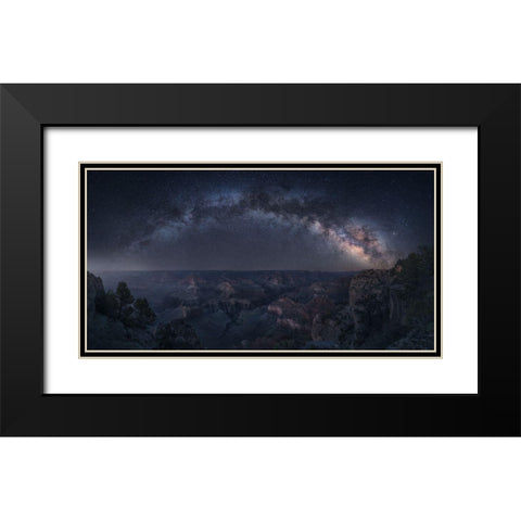 Grand Canyon - Art Of Night Black Modern Wood Framed Art Print with Double Matting by F. Turienzo, Carlos