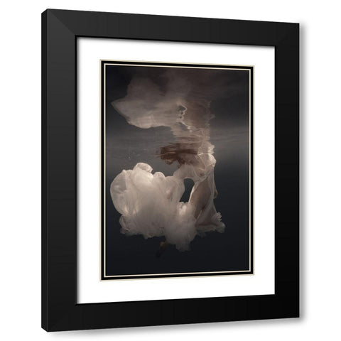 Radiance Black Modern Wood Framed Art Print with Double Matting by Laudin, Dmitry
