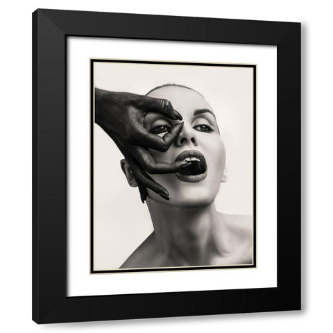 ItS Ok Black Modern Wood Framed Art Print with Double Matting by VALEVICIUS, AURIMAS