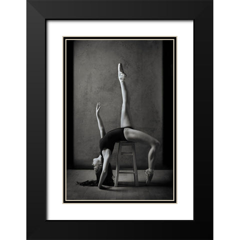 Kirsten Black Modern Wood Framed Art Print with Double Matting by Ashton-Jones, Howard