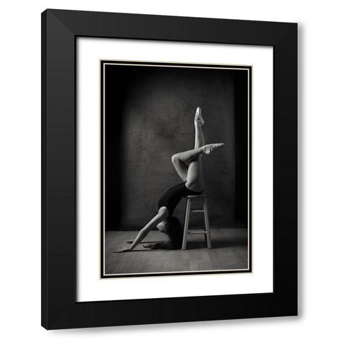 Recline Black Modern Wood Framed Art Print with Double Matting by Ashton-Jones, Howard