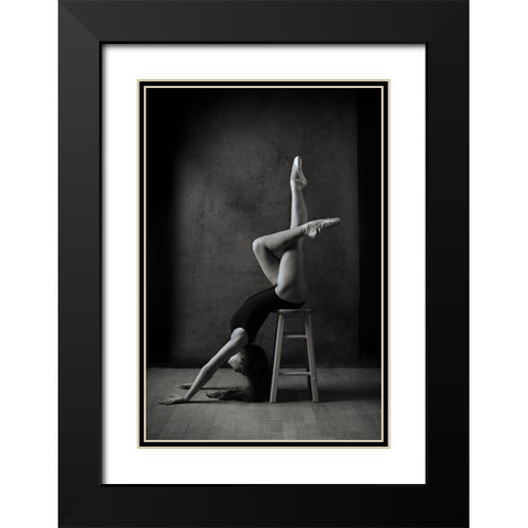 Recline Black Modern Wood Framed Art Print with Double Matting by Ashton-Jones, Howard