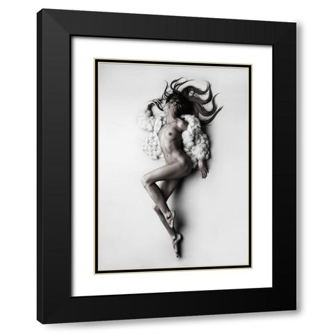 Flaming Black Modern Wood Framed Art Print with Double Matting by Valevicius, Aurimas