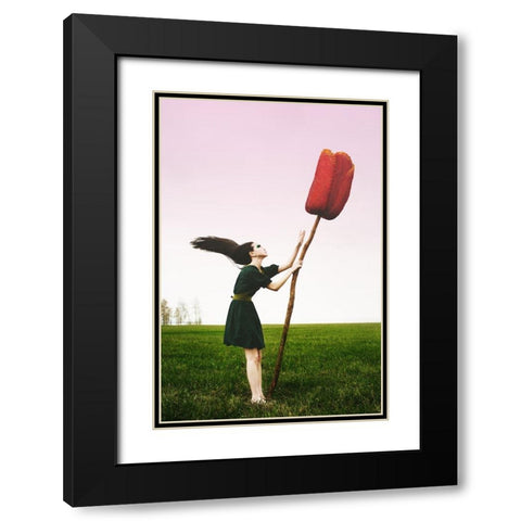 Open Sky Black Modern Wood Framed Art Print with Double Matting by Korolyova, Mila