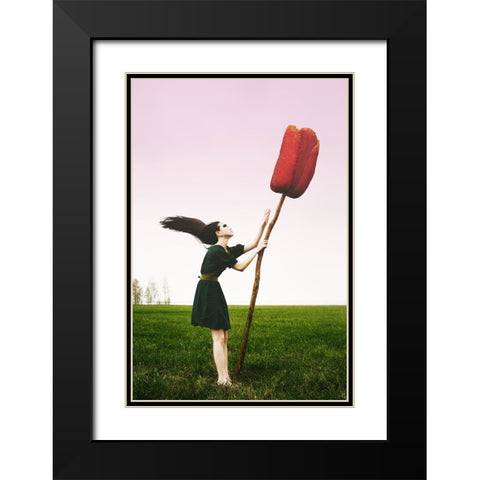 Open Sky Black Modern Wood Framed Art Print with Double Matting by Korolyova, Mila
