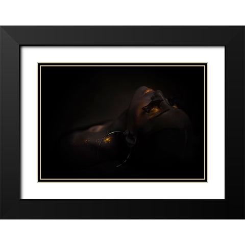 Cleopatra Black Modern Wood Framed Art Print with Double Matting by Iltus, Maya