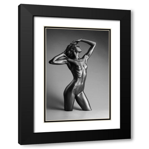 Bronse 4424 Black Modern Wood Framed Art Print with Double Matting by Valevicius, Aurimas
