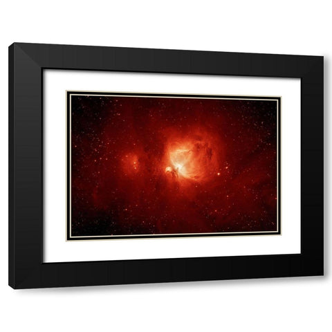 M42 - Orion Nebula Black Modern Wood Framed Art Print with Double Matting by Maupetit, Arnaud
