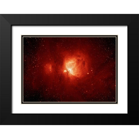 M42 - Orion Nebula Black Modern Wood Framed Art Print with Double Matting by Maupetit, Arnaud
