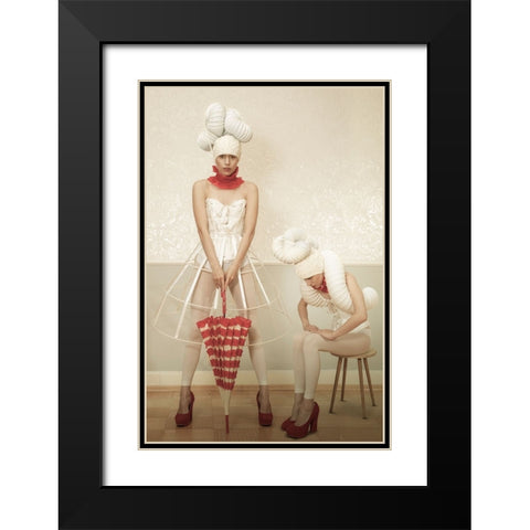 Modern Barock III Black Modern Wood Framed Art Print with Double Matting by von Diepenbroek, Christine