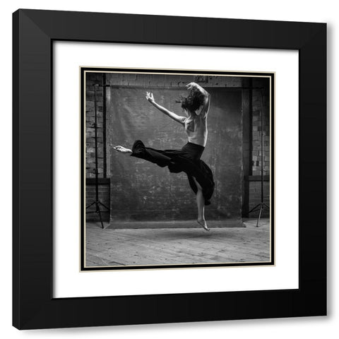 Dance Black Modern Wood Framed Art Print with Double Matting by Belokonov, Boris