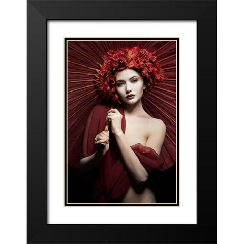 Aichiyo Black Modern Wood Framed Art Print with Double Matting by Siegart