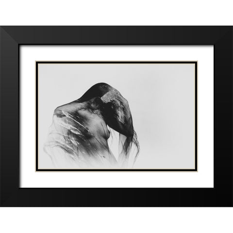 Wild Is The Wind Black Modern Wood Framed Art Print with Double Matting by Tuinenga, Jacob