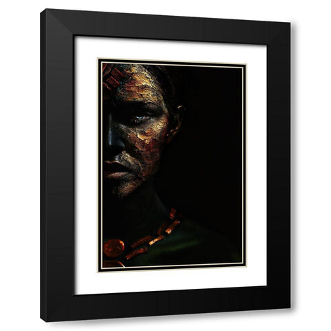 Conqueror Black Modern Wood Framed Art Print with Double Matting by Kovalev, Ivan