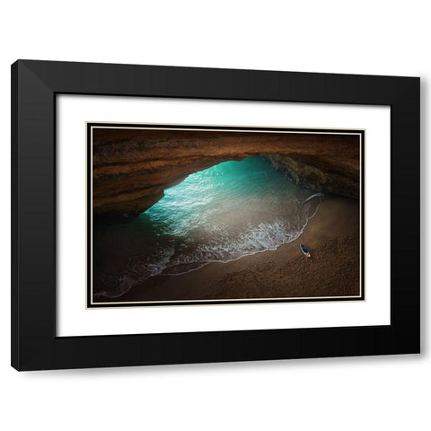 The Secret Cave Black Modern Wood Framed Art Print with Double Matting by Parejo, Jose