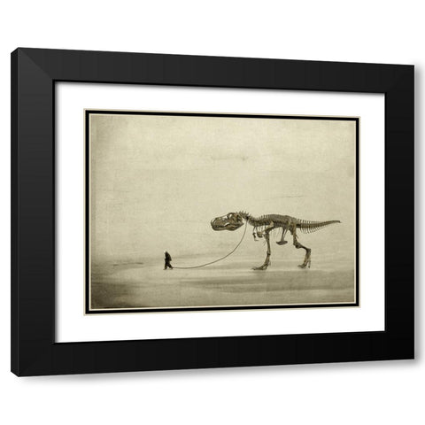 The Walk Black Modern Wood Framed Art Print with Double Matting by Hummel, Jeffrey