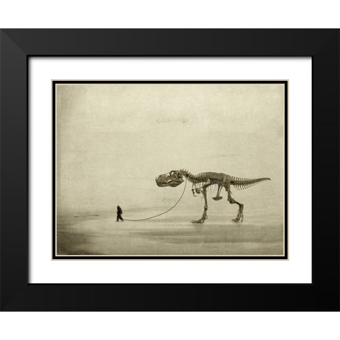 The Walk Black Modern Wood Framed Art Print with Double Matting by Hummel, Jeffrey