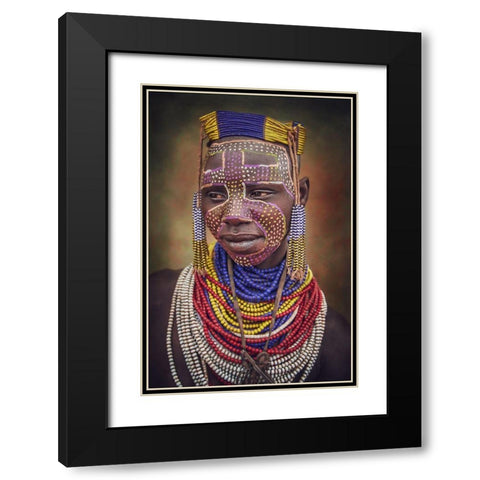 Color Caro Black Modern Wood Framed Art Print with Double Matting by Yosifov, Svetlin