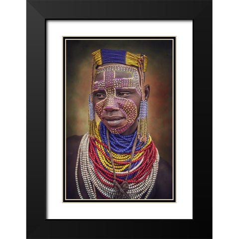 Color Caro Black Modern Wood Framed Art Print with Double Matting by Yosifov, Svetlin