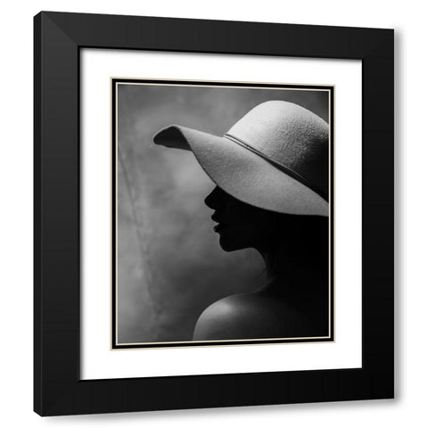 Contrast Black Modern Wood Framed Art Print with Double Matting by Khaksar