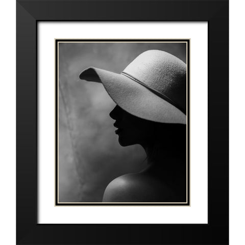 Contrast Black Modern Wood Framed Art Print with Double Matting by Khaksar