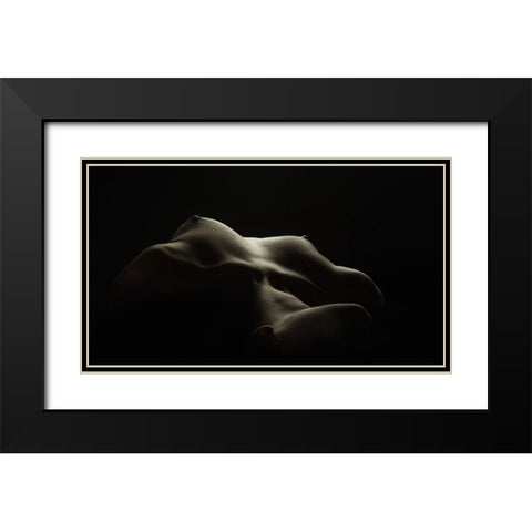 Breast Black Modern Wood Framed Art Print with Double Matting by Valevicius, Aurimas