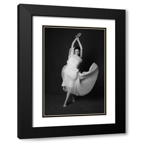 Amour Impur Black Modern Wood Framed Art Print with Double Matting by Naderi, Peyman