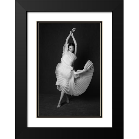 Amour Impur Black Modern Wood Framed Art Print with Double Matting by Naderi, Peyman