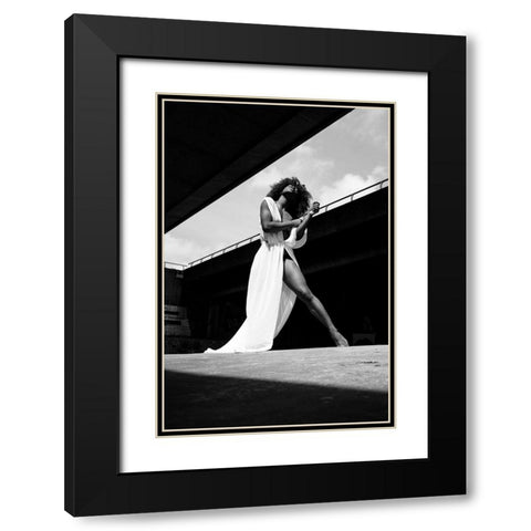 Venance Black Modern Wood Framed Art Print with Double Matting by De Waal, Marco