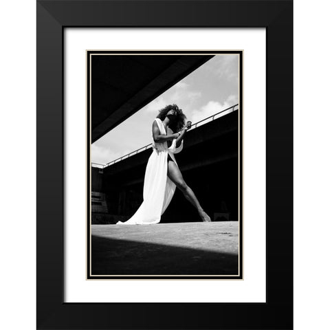 Venance Black Modern Wood Framed Art Print with Double Matting by De Waal, Marco